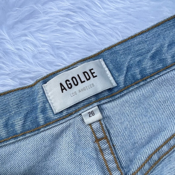 AGOLDE Riley High Rise Straight Crop Distressed Jeans - Picture 6 of 9